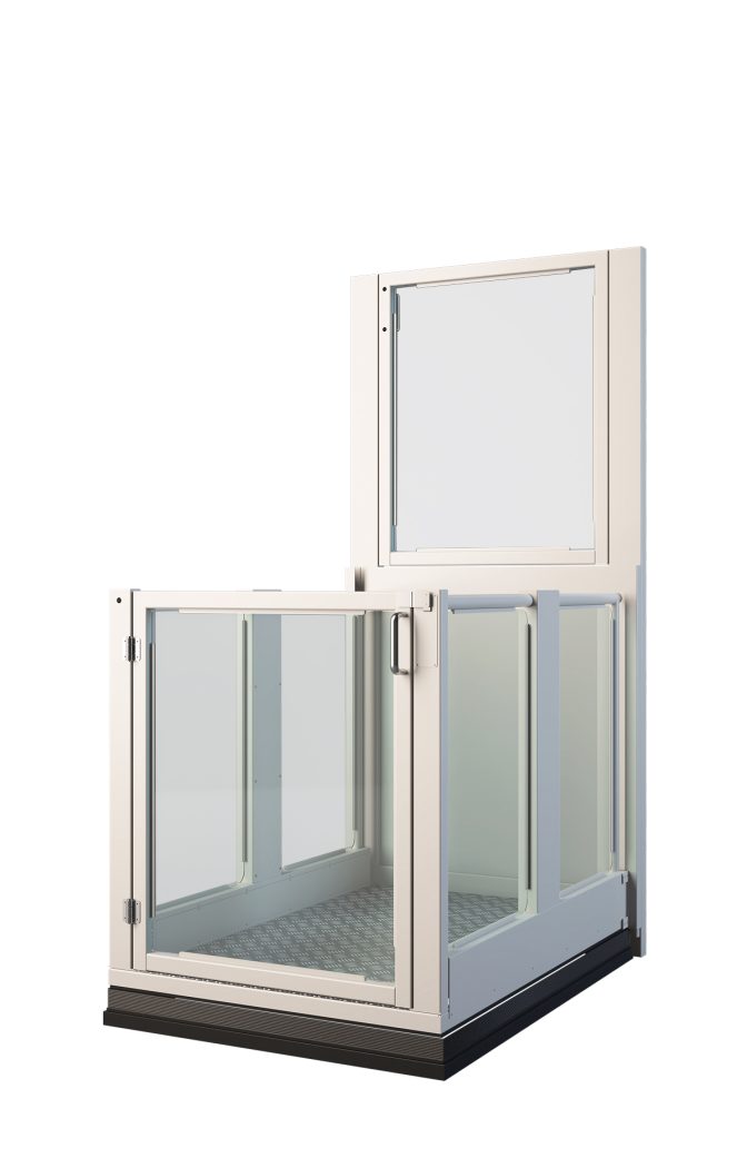 vertical platform lift white AGB145 Barduva