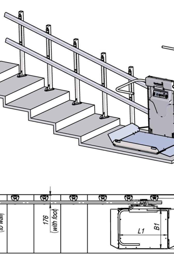 whellchair lift tecnical info GRB60 by Barduva