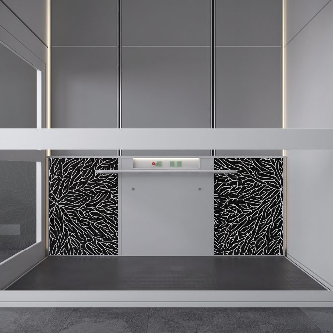 goods lift VB1000 panel design Model12 Barduva